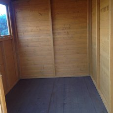 10x8 Shire Norfolk Professional Pent Shed - inside shed