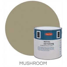 Protek Royal Exterior Paint 5 Litre - Mushroom Colour Swatch with Pot