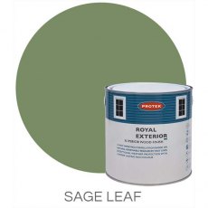 Protek Royal Exterior Paint 5 Litres - Sage Leaf Colour Swatch with Pot