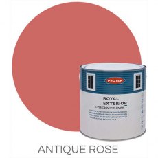 Protek Royal Exterior Paint 2.5 Litres - Antique Rose Colour Swatch with Pot