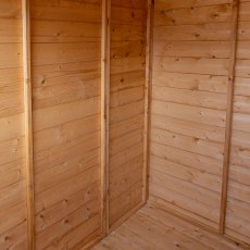 7x5 Mercia Shiplap Apex & Reverse Apex Shed - close up of robust framing
