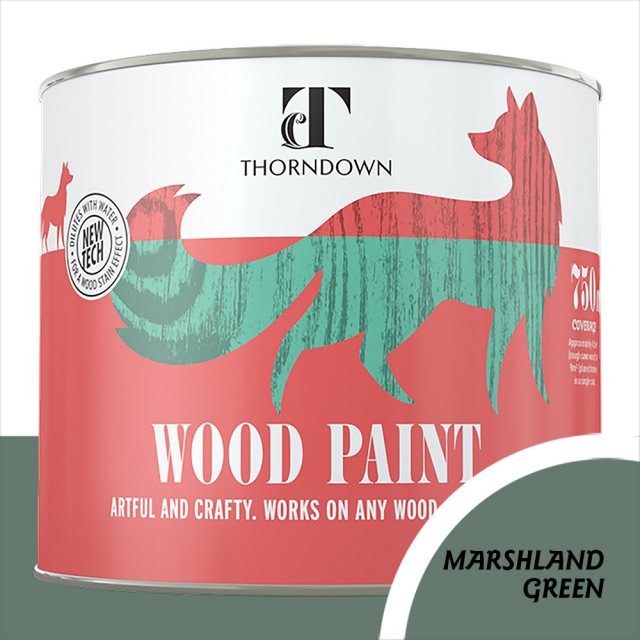Thorndown Wood Paint 750ml - Marshland Green - Pot shot